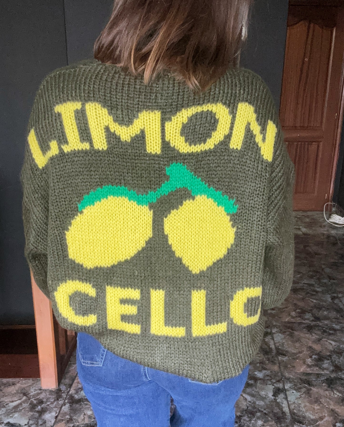 Gilet cardigan Limoncello Kaki