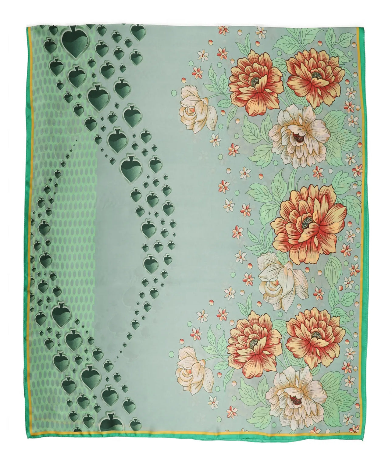 Foulard Flora -  coloris vert