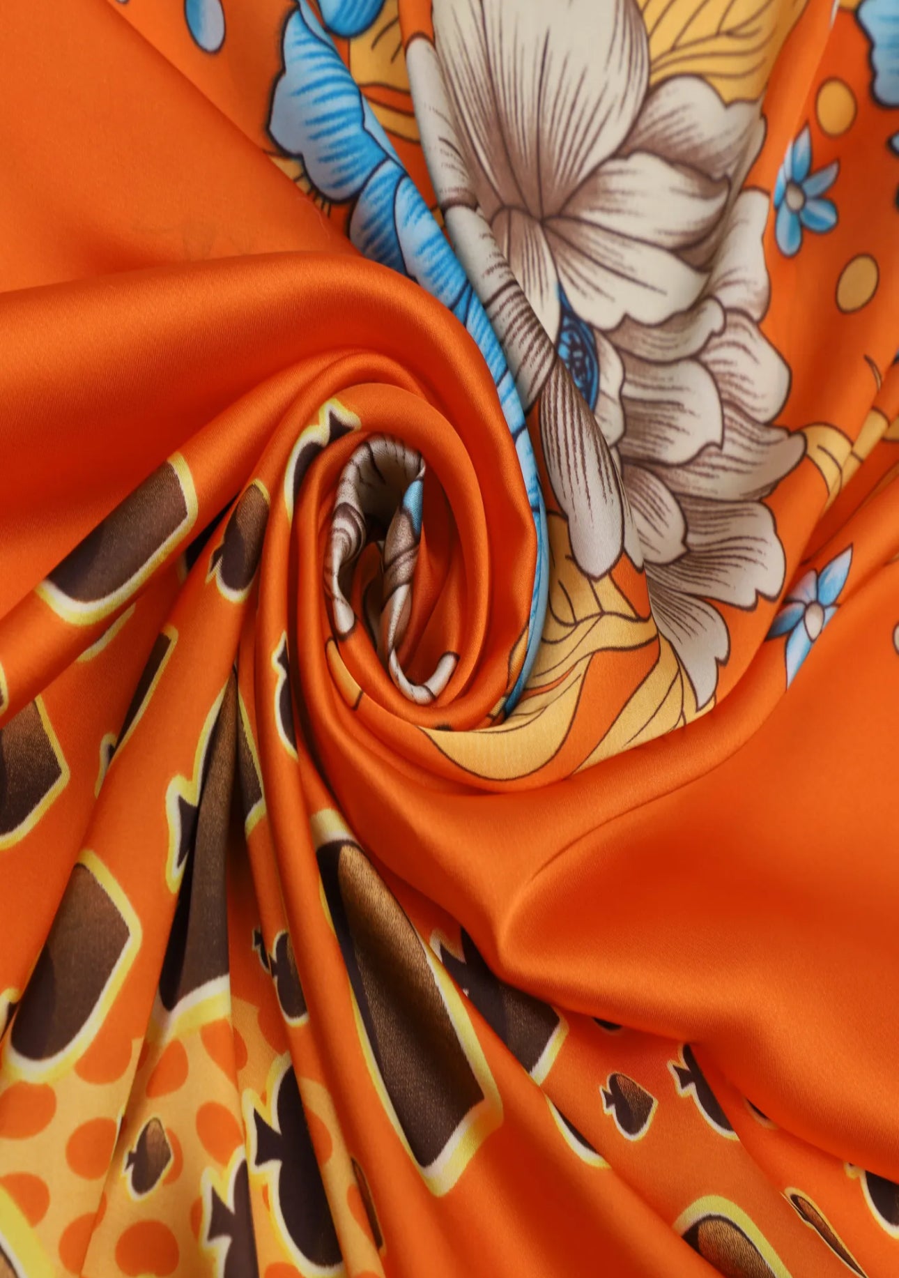 Foulard Flora -  coloris orange