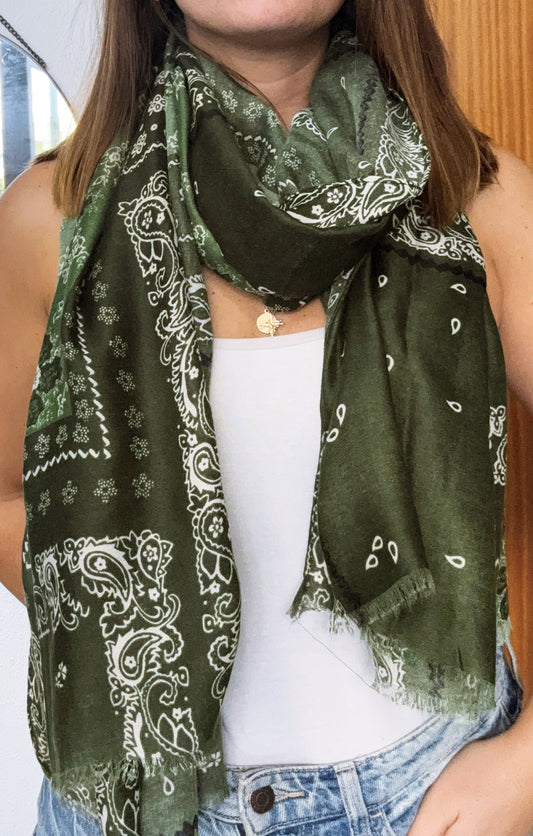 Foulard Clara - coloris vert