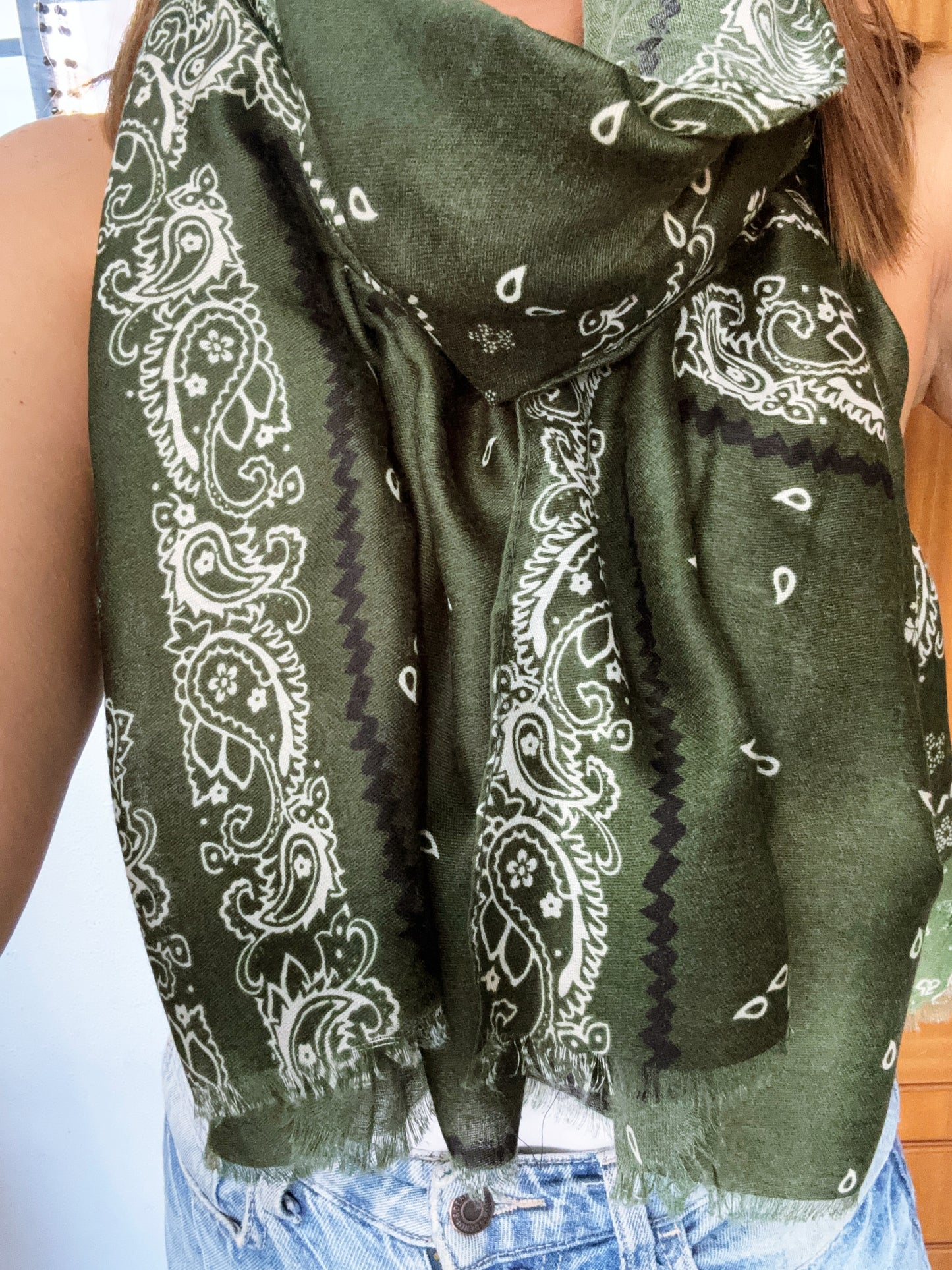 Foulard Clara - coloris vert